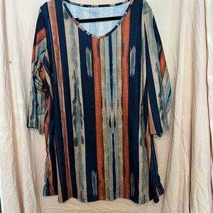 Elegant Striped Women's Tunic